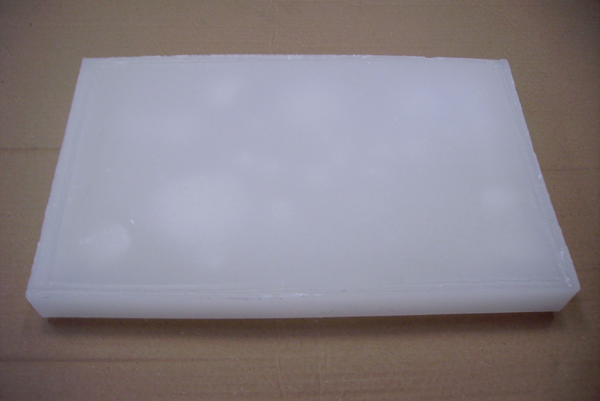 A slab of white paraffin wax